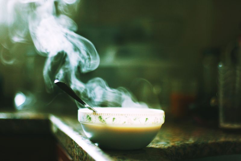 House soup of the day in a bowl